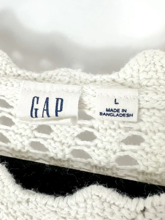 Gap Crotchet Scalloped Short Sleeve Sweater - Picture 3 of 5